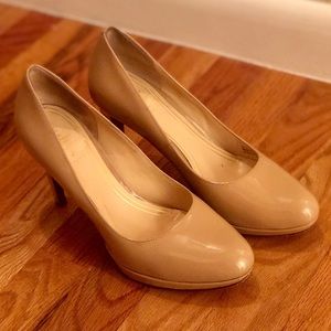 Cole Haan Nikeair Nude Patent Leather Pumps